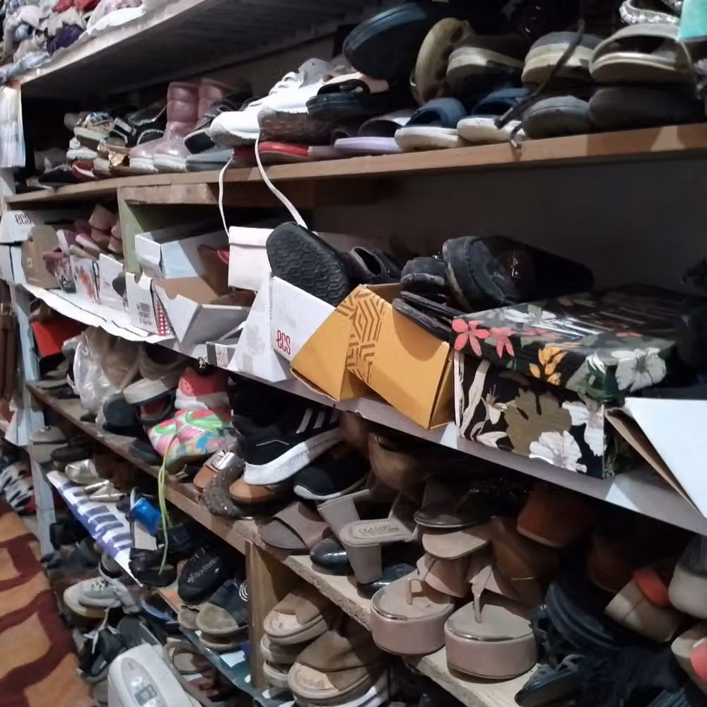 Footwear arranged for people in need